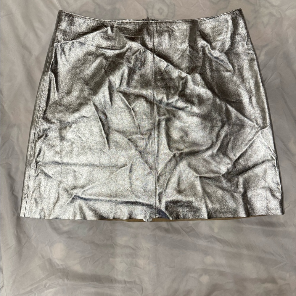 Silver Metallic Women's Skirt